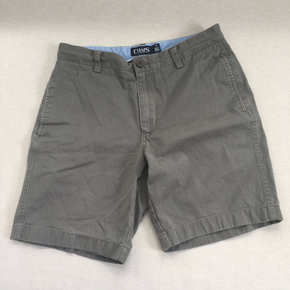 Chaps Grey Twill Shorts 9" inseam Sz 30